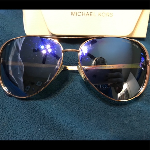 michael kors blue aviator sunglasses